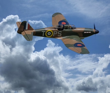 Harry's Boulton Paul Defiant on maiden day, 13th April Harry's Boulton Paul Defiant on maiden day, 13th April