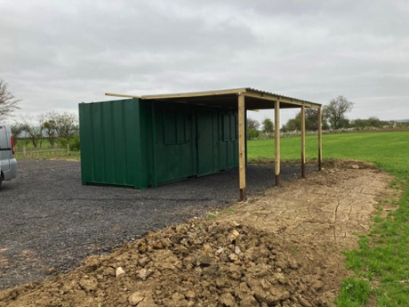 The veranda taking shape, April 2021