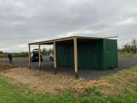 The veranda taking shape, April 2021