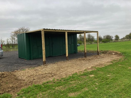 The veranda taking shape, April 2021